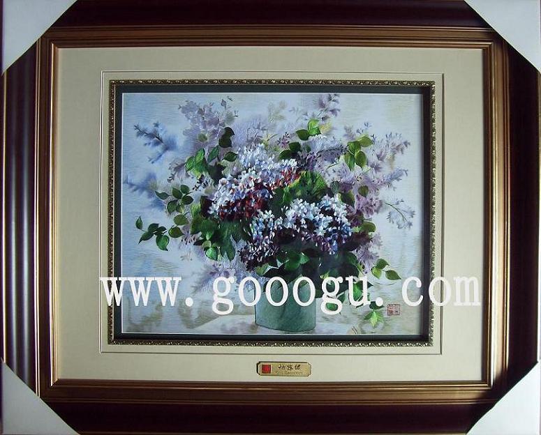 蘇州刺繡精品,高檔刺繡工藝品,花卉刺繡畫