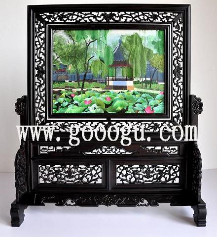 蘇繡，園林， 雙面繡 ，工藝品